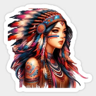 Native American Beauty, The Rising Sun | Catsie Cat Sticker